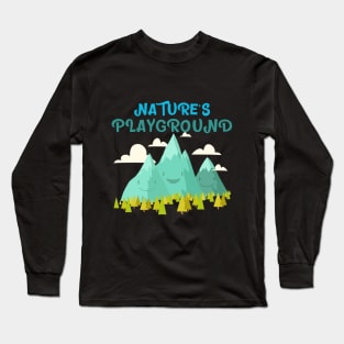 Nature's Playground Mountain Rock Climbing Long Sleeve T-Shirt